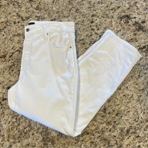 Free Assembly 90s Straight White Cropped Jeans